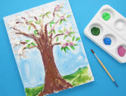 peinture enfant collage arbre 05