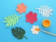deco recyclage couronne tropicale 03