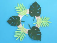 deco recyclage couronne tropicale 05