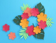 deco recyclage couronne tropicale 06