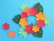 deco recyclage couronne tropicale 06