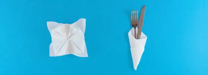 Lautasliinojen taittelu: 2 luovaa tapaa