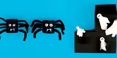 Kaksi pelottavan yksinkertaista halloween-askarteluideaa lapsille