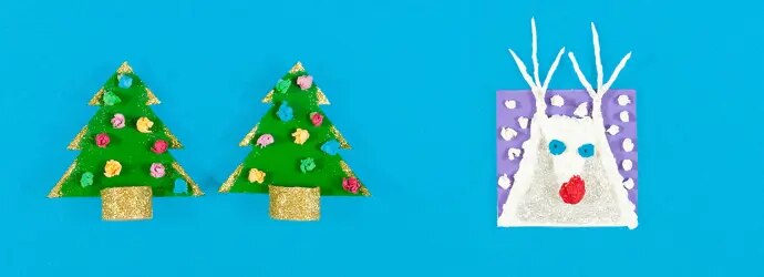 2 belles idées de cartes de Noël à faire soi-même avec les enfants