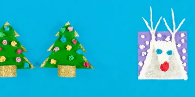 2 belles idées de cartes de Noël à faire soi-même avec les enfants