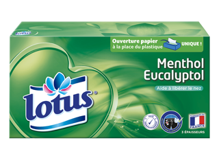 Boîte mouchoirs Lotus Menthol Eucalyptol