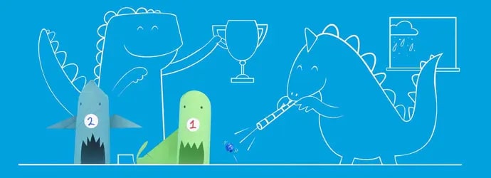 Dinosaures fabriqués en carton pour fabriquer ses jeux de société soi-même