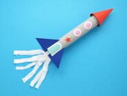paper craft ideas kitchen roll rocket 05