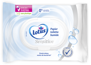 Papier toilette humide Lotus Sensitive