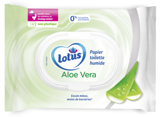 Papier toilette humide Lotus Aloe Douceur