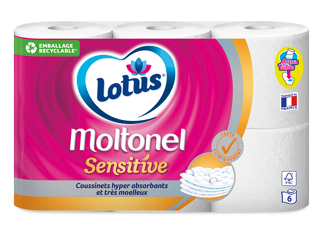 Papier toilette Lotus Moltonel Sensitive