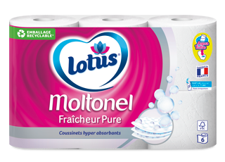 Papier toilette Lotus Moltonel Fraîcheur Pure