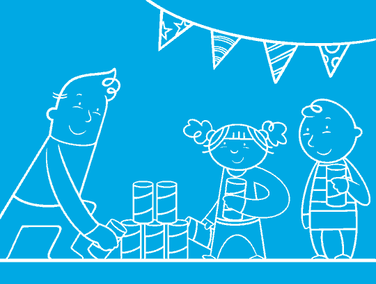 Make a fun family game out of toilet roll