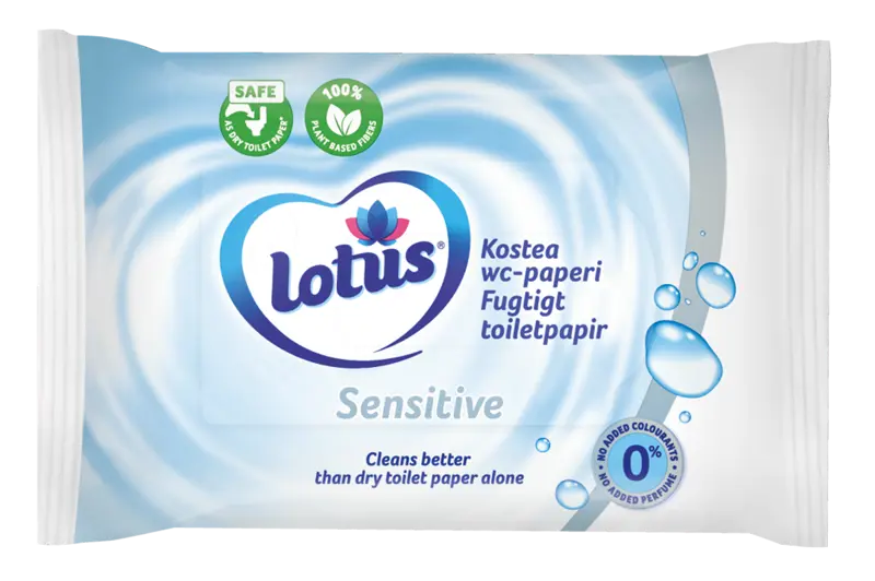 Lotus Sensitive fugtigt toiletpapir