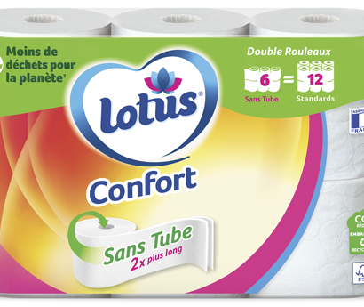 Papier toilette Lotus Confort Sans Tube.
