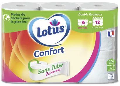 Papier toilette Lotus Confort Sans Tube.