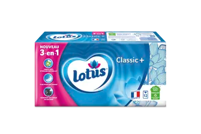 Mouchoirs Lotus 3-en-1 Classic+ x12