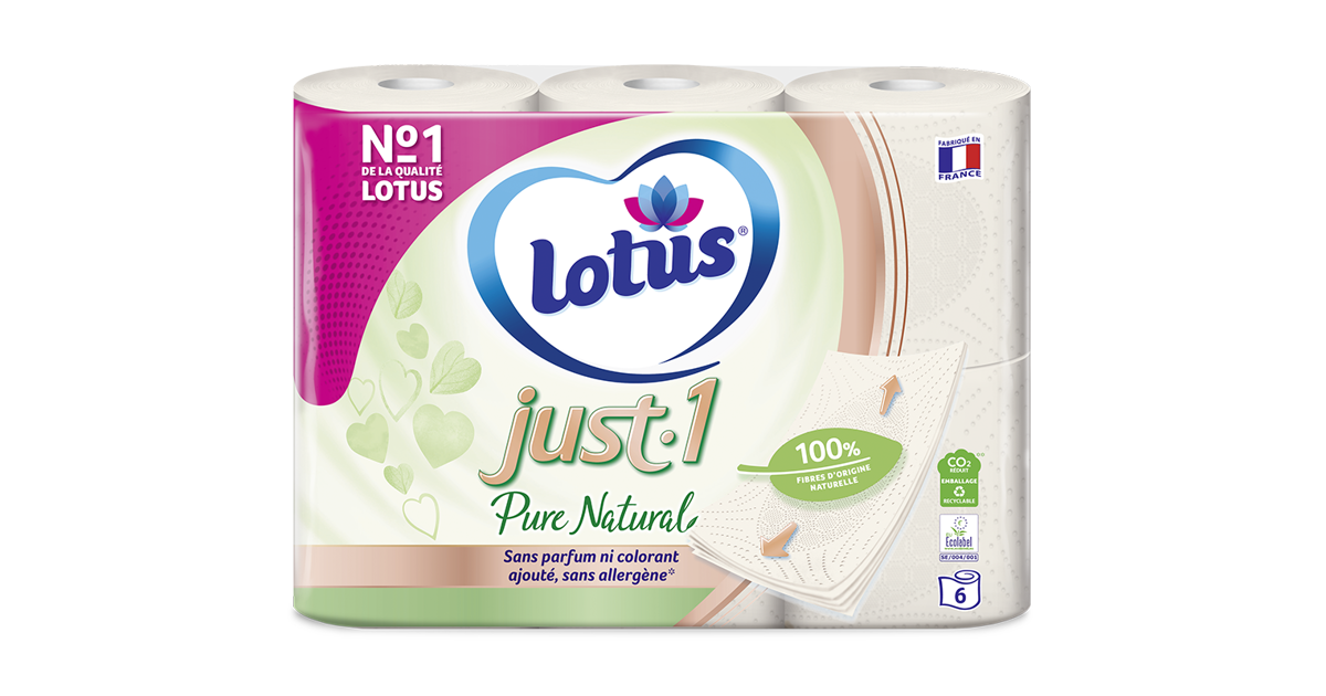 Découvrez le papier toilette et mouchoirs Lotus PureNatural - Lotus