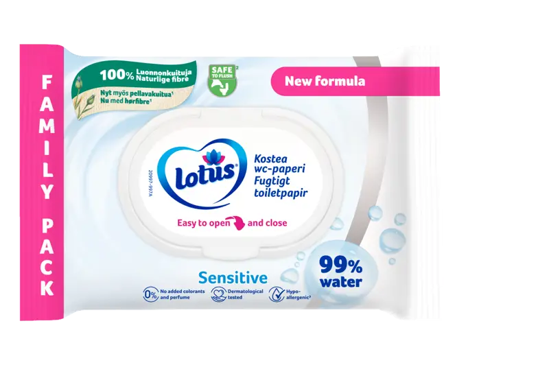 Slider main image for Lotus Sensitive fugtigt toiletpapir 1