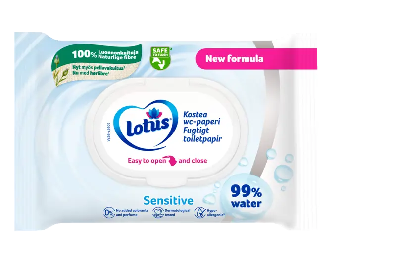 Slider main image for Lotus Sensitive fuktig toalettpapir 1