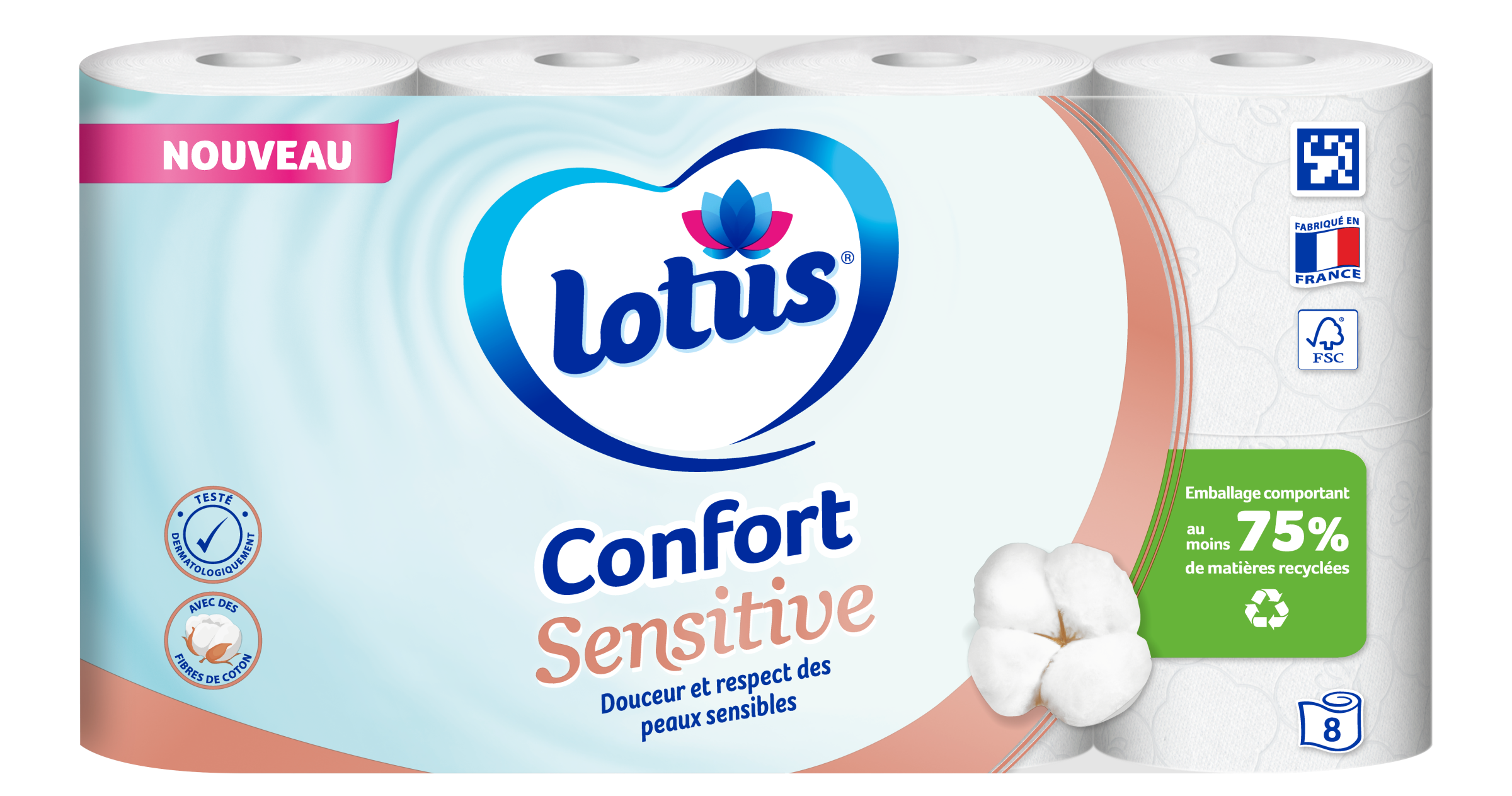 Image for section Découvrez la qualité Sensitive, maintenant aussi disponible en papier toilette