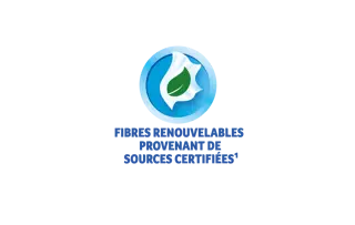 Fabriqué à partir de fibres renouvelables issues de sources certifiée