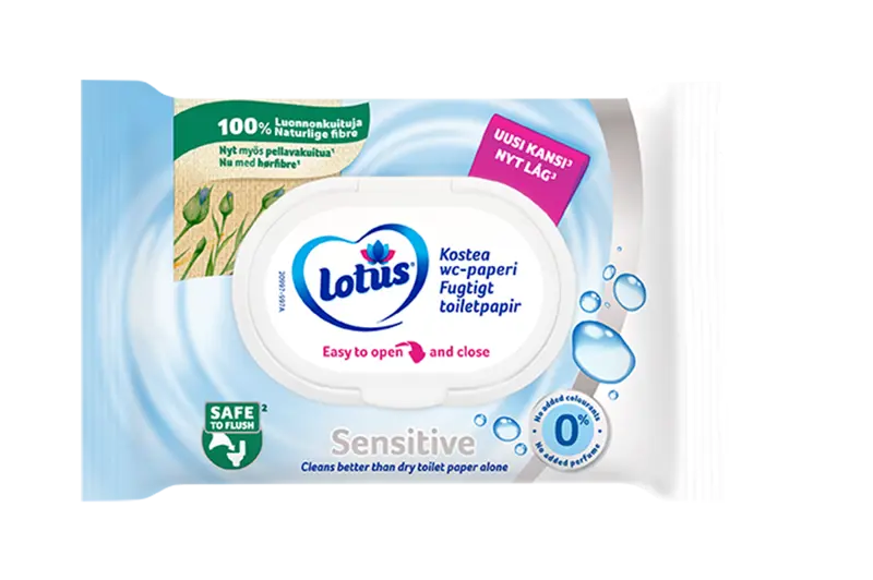 Lotus Sensitive fuktig toalettpapir
