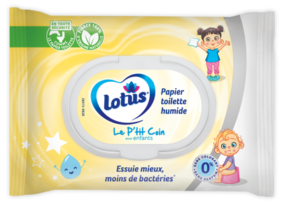 Papier toilette humide Lotus enfants